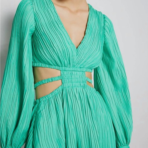 Jonathan Simkhai Londyn Mini Dress In Kiwi size small - Picture 2 of 5